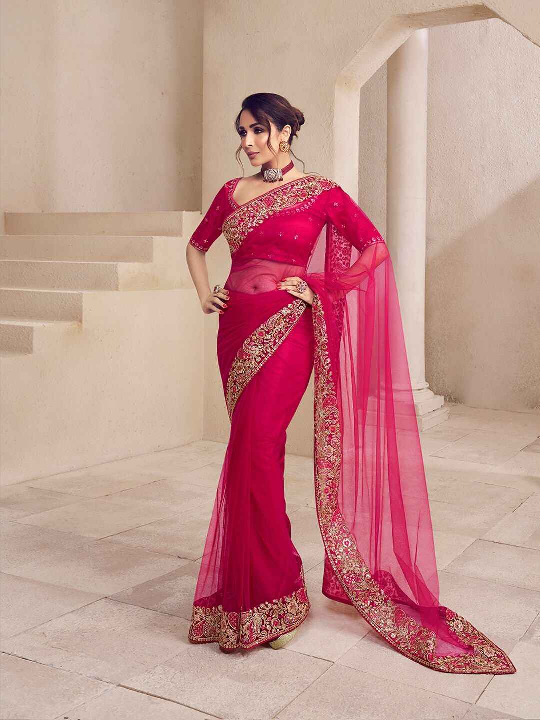Maharani Glam Couture Designer Embroidered Saree