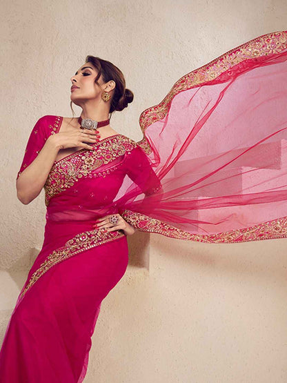 Maharani Glam Couture Designer Embroidered Saree