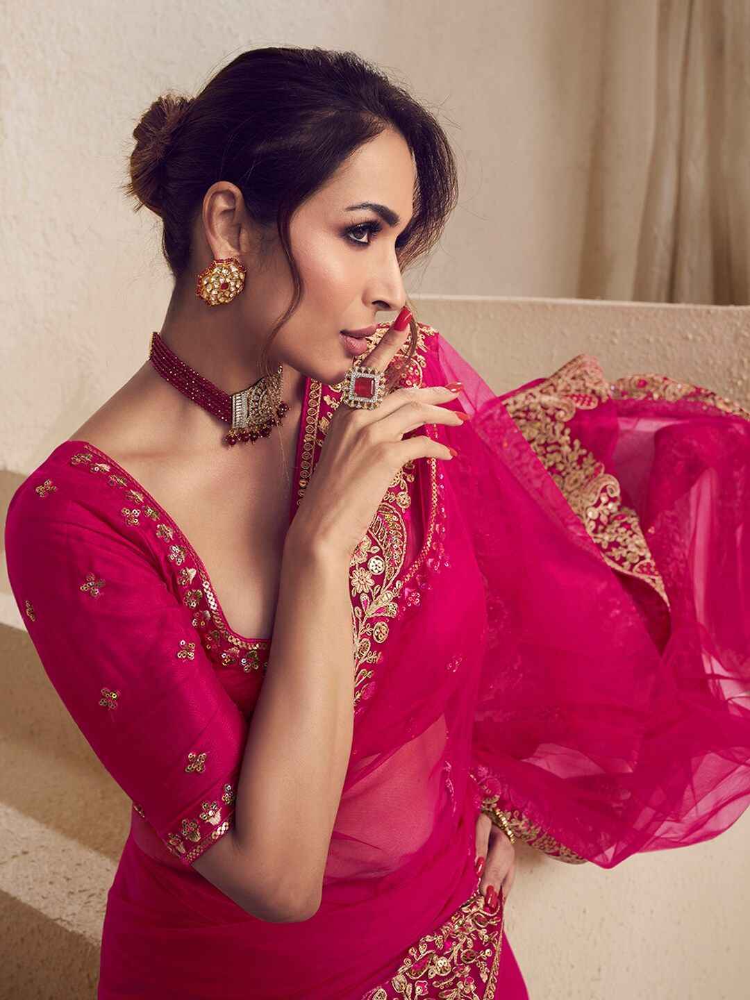 Maharani Glam Couture Designer Embroidered Saree